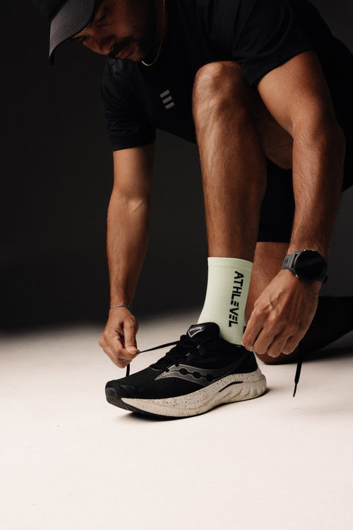 ATHLEVEL - Lime Performance Logo Socks